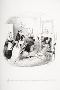 Aparición misteriosa del caballero en los pantalones cortos, ilustración de 